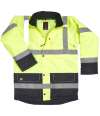 WR008 DWHV16 Warrior Hi-Vis Contrast Traffic Jacket Fluorescent Yellow colour image